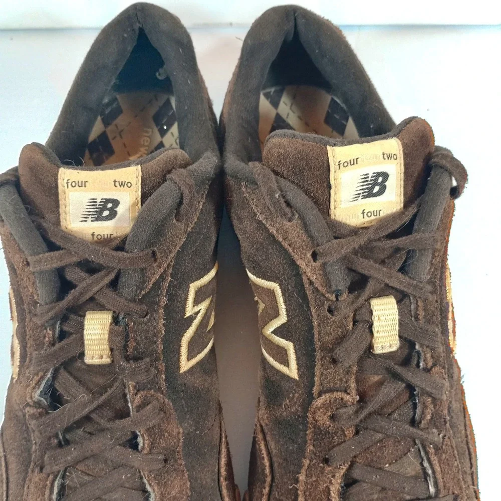 New Balance 442 Mens 11 Dark Brown Suede Gum Sole Casual Retro Trainer Shoes